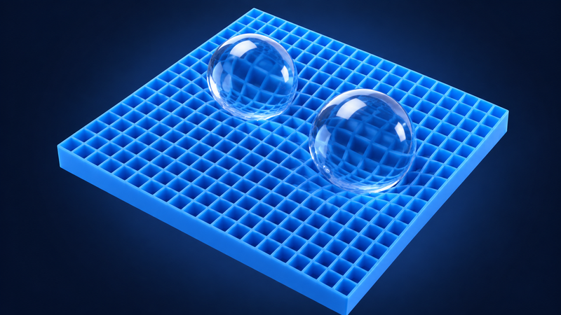 Structure alvéolée en gel